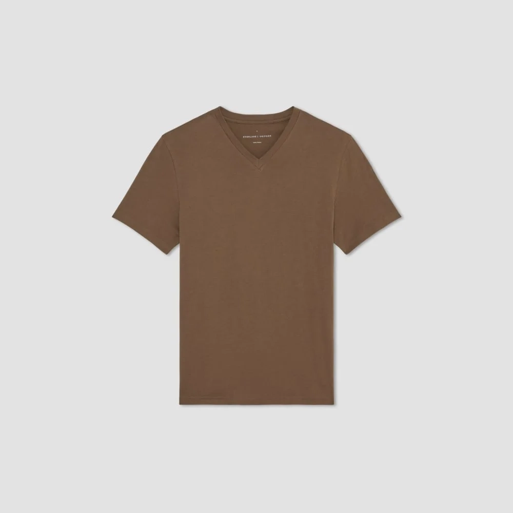 The Essential Organic V-Neck Tee | Cocoa (2)