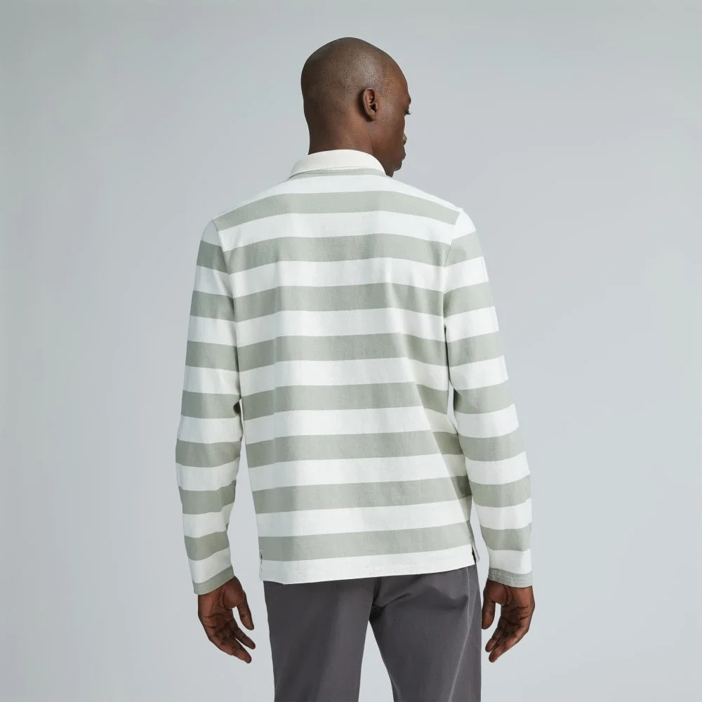The Premium-Weight Rugby Shirt | Seagrass / Canvas Tan (2)