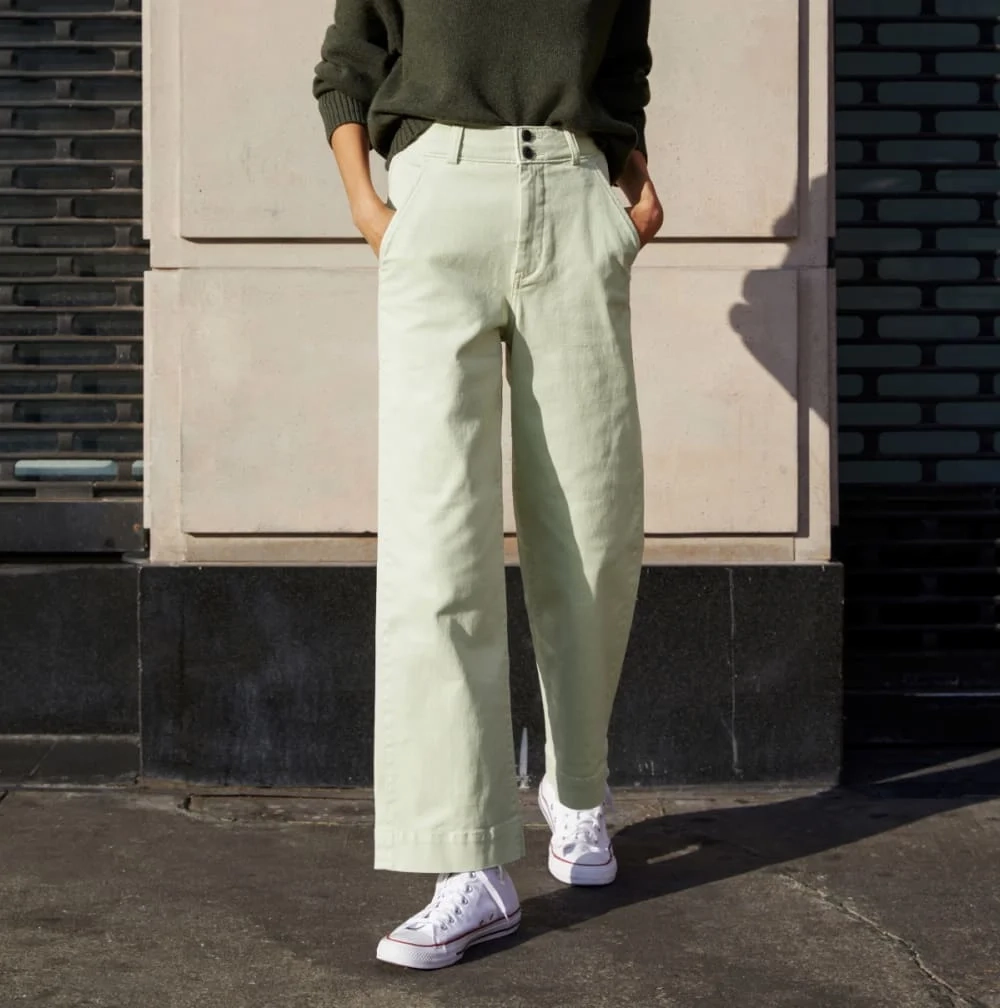 The Organic Wide-Leg Pant | Seafoam Green (5)