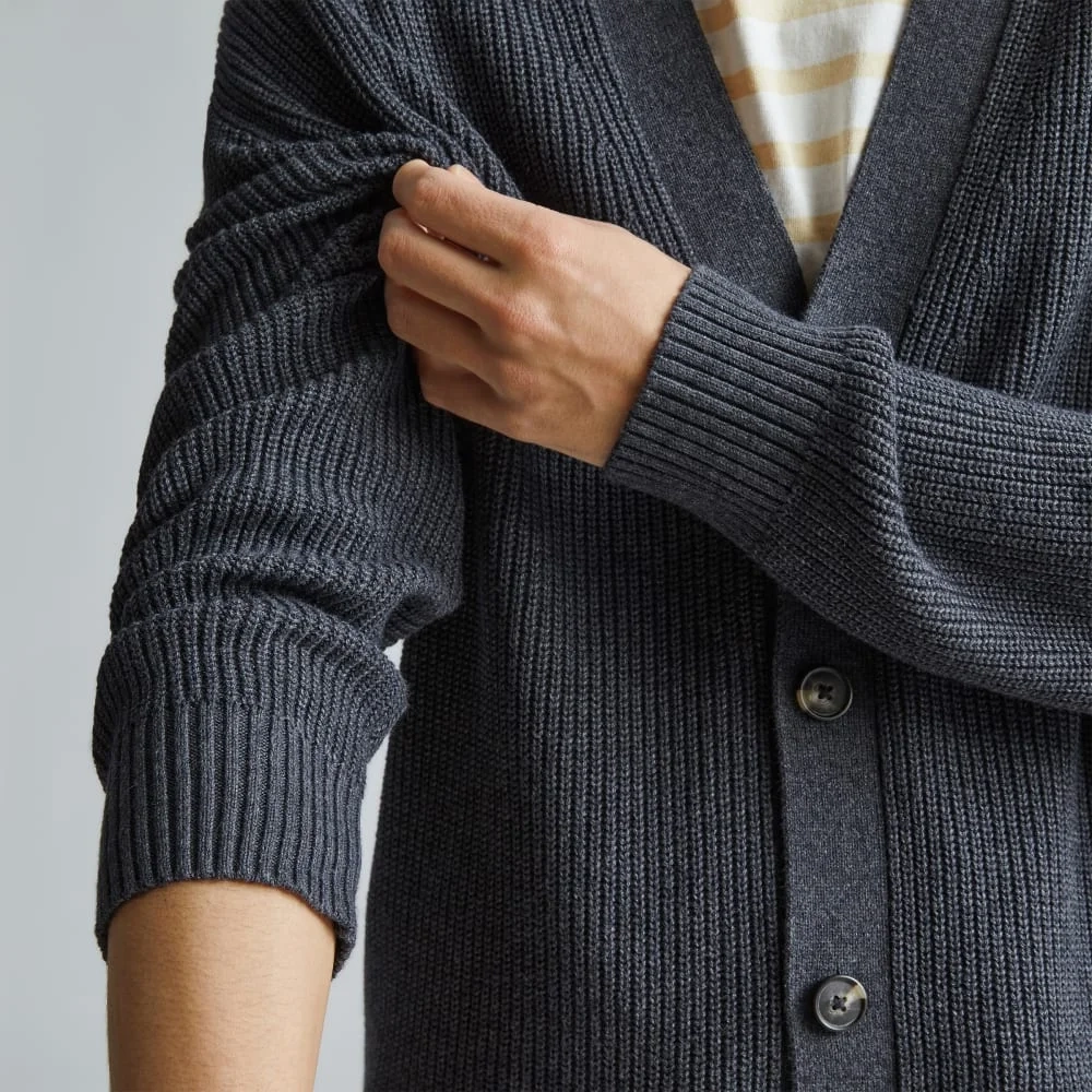 The No-Sweat Ribbed Cardigan | Heather Ash (4)