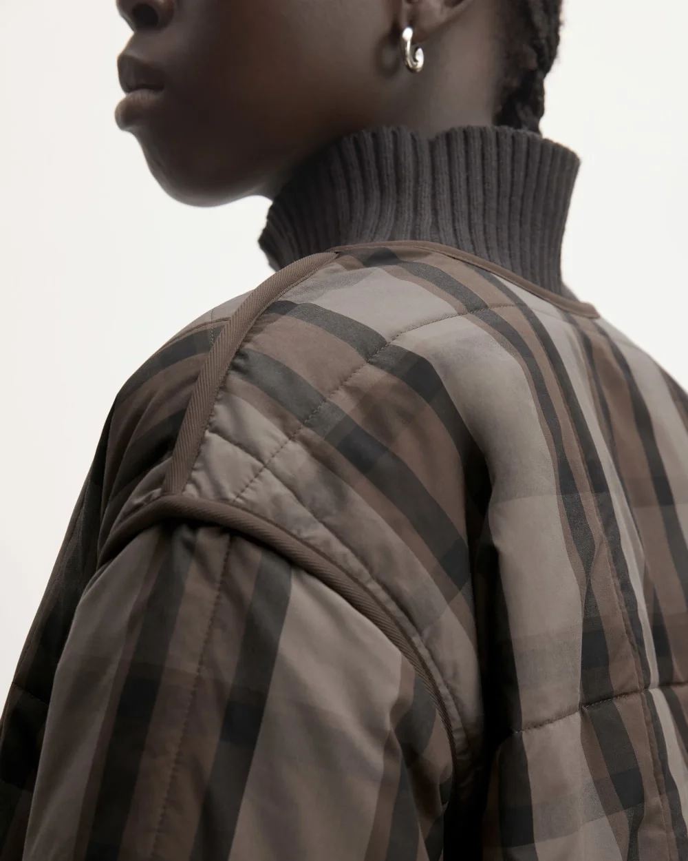 The Quilted Cotton Liner | Abalone / Black / Earth Brown (3)