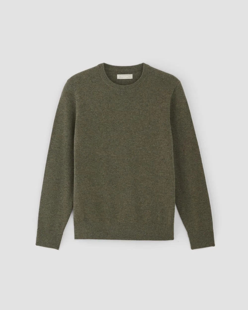 The Grade-A Cashmere Crew | Heathered Army Green (4)