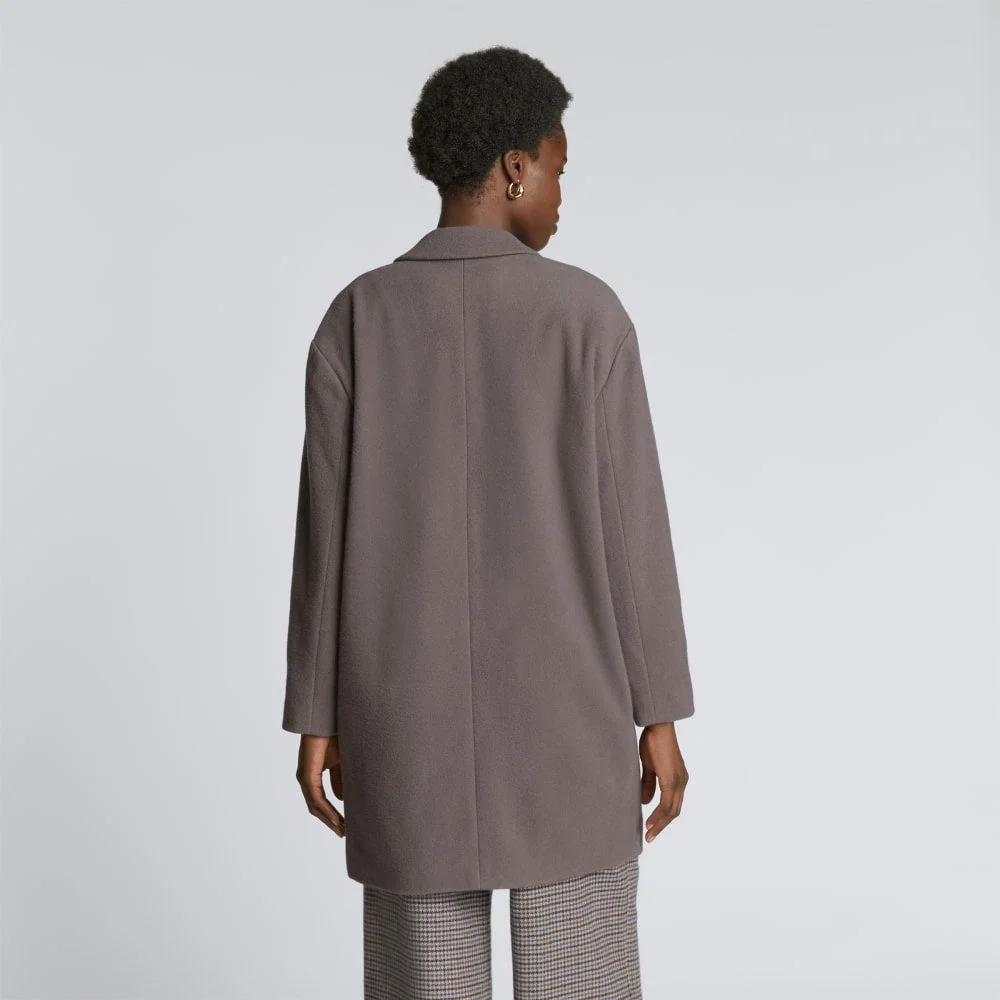 The Italian ReWool® Cocoon Coat | Taupe Grey (3)