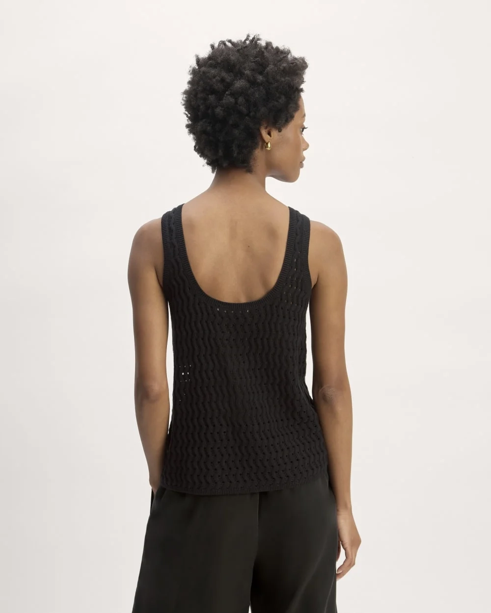 The Crochet Knit Tank | Black (3)