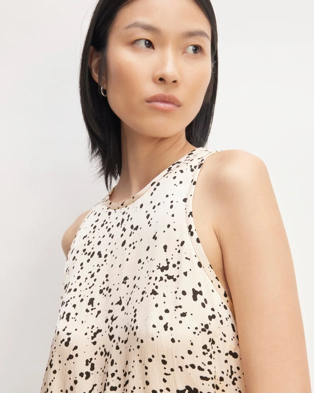 The Satin Racerback Slip Dress | Whisper Pink Moonsplatter (4)