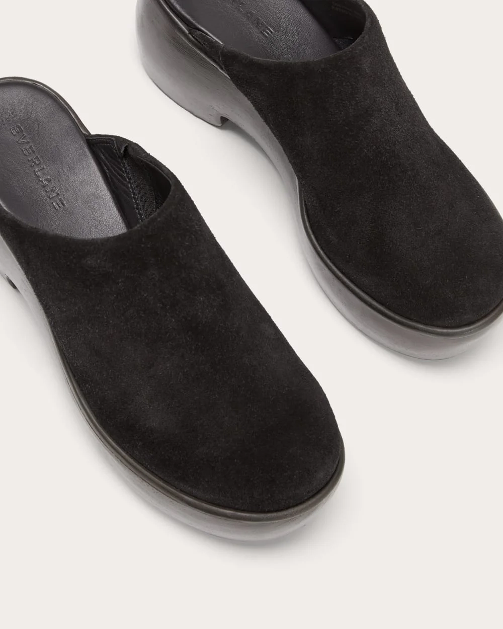 The Wooden Puffa Clog | Black Suede (4)