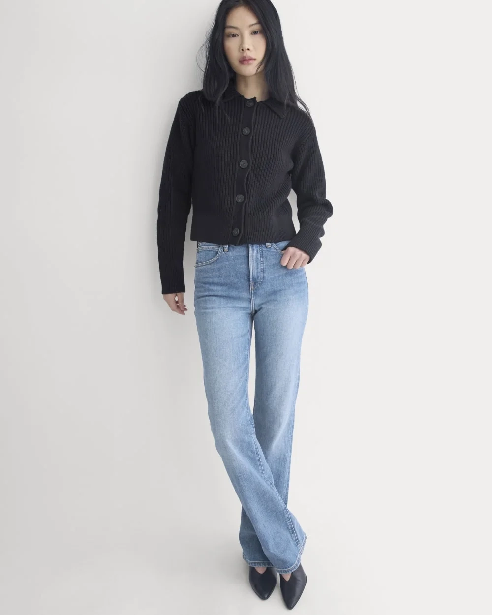 Shrunken Cardigan in Everyday Cotton | Black (3)