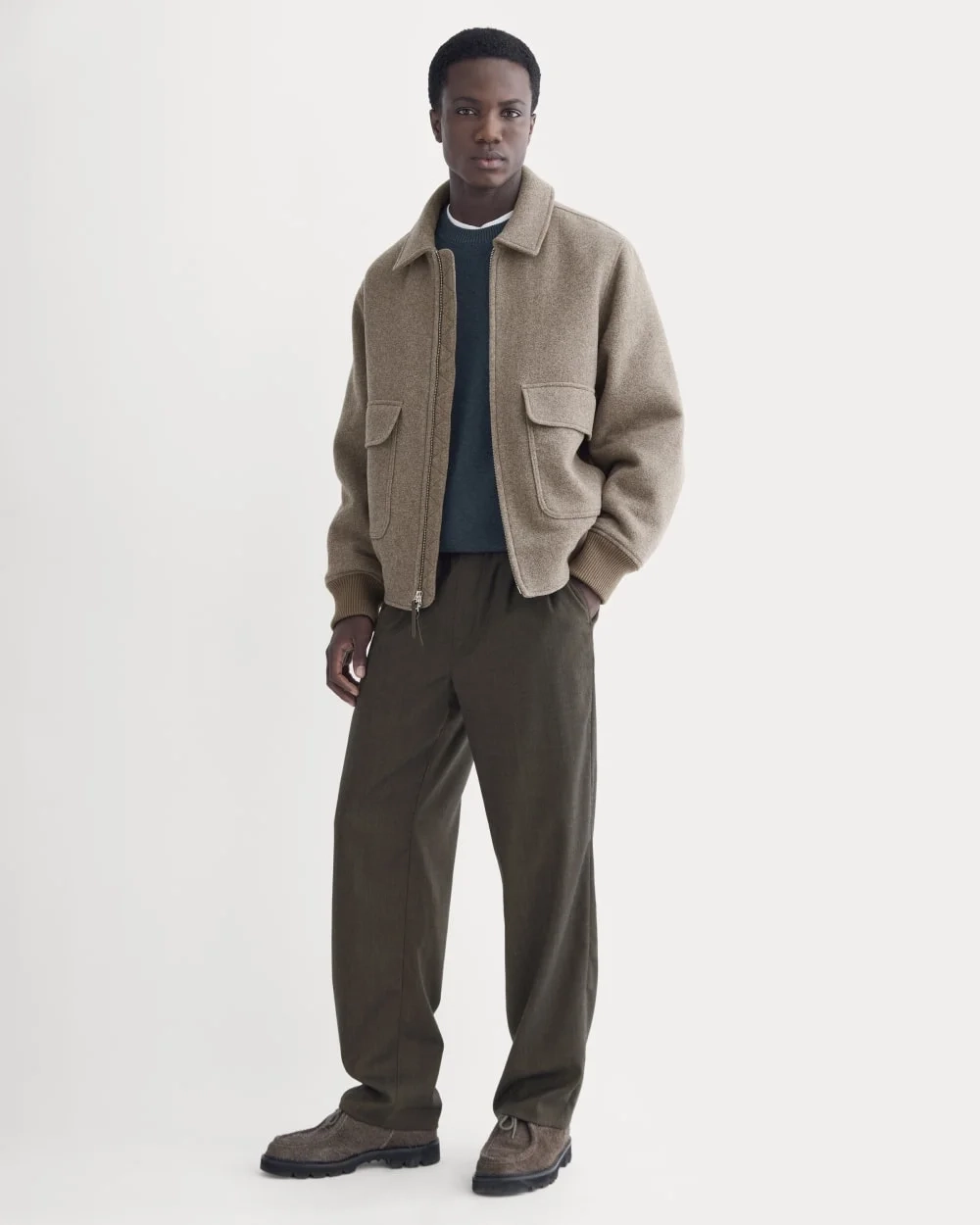 ReWool Flight Jacket | Heather Taupe (3)