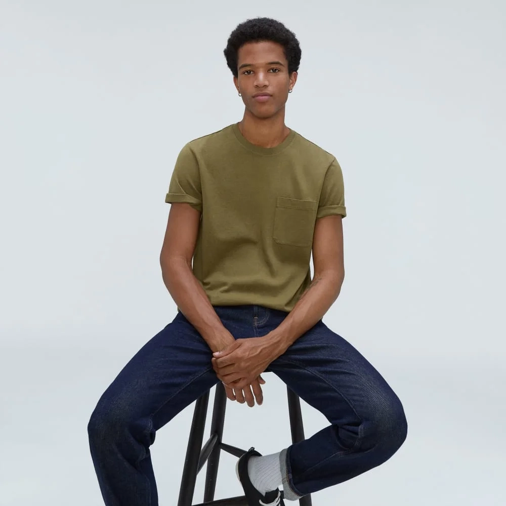 The Premium-Weight Pocket Tee | Uniform | Olive (4)