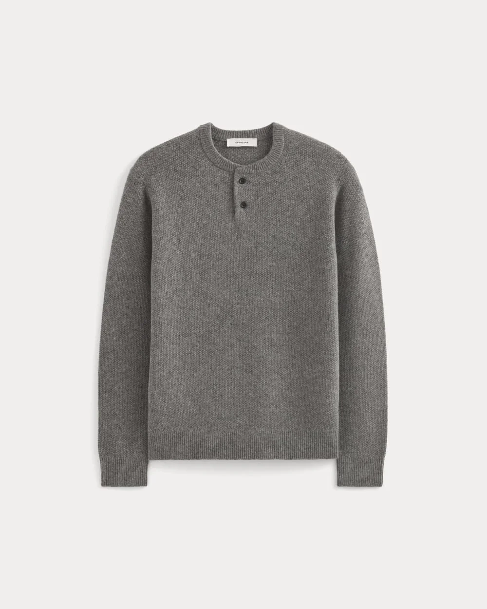 Henley in Wool Cashmere | Heather Charcoal (3)