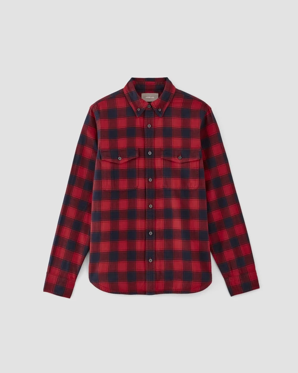The Brushed Flannel Shirt | Haute Red / Bellwether Blue (3)