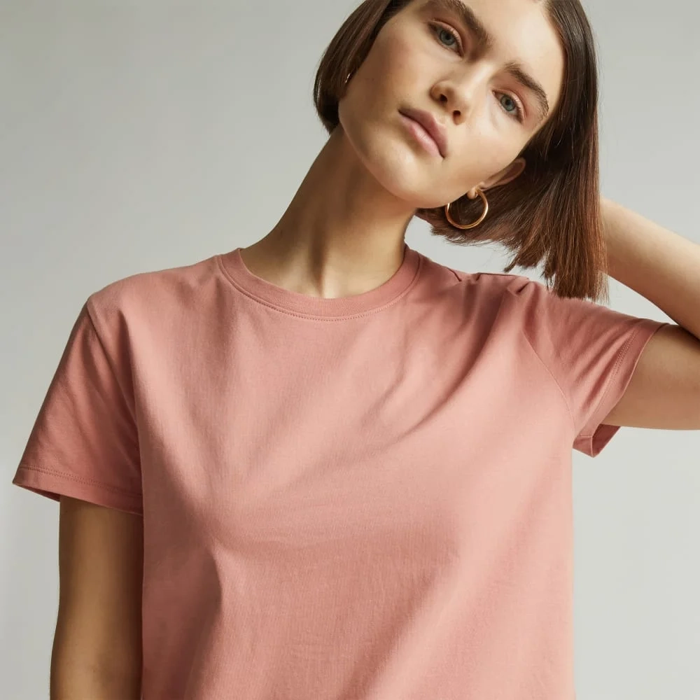 The Box-Cut Tee in Essential Cotton | Light Rose | No Pocket (6)