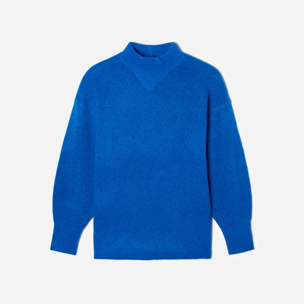 The Cozy-Stretch Pullover | Heathered Lapis Blue (3)