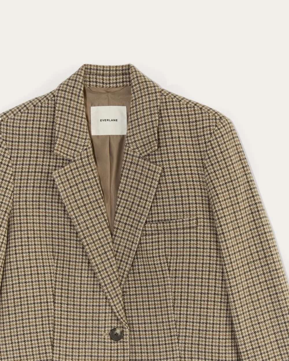 The Oversized Blazer in Wool | Camel Houndstooth (3)