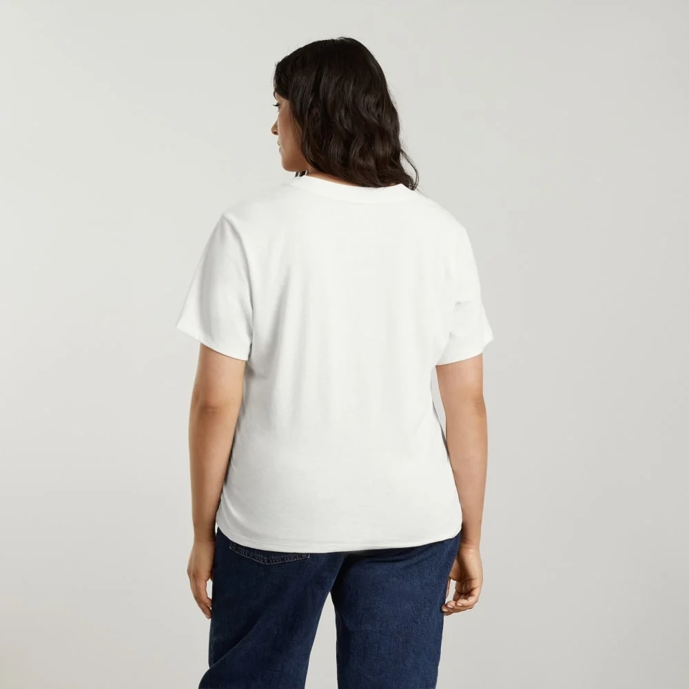The Vintage V-Neck Hemp Tee | White (4)