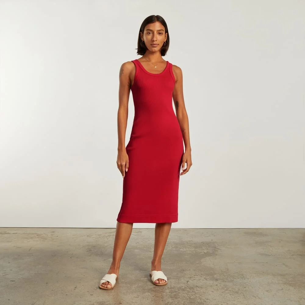 The ’90s Rib Dress | Goji Berry (4)