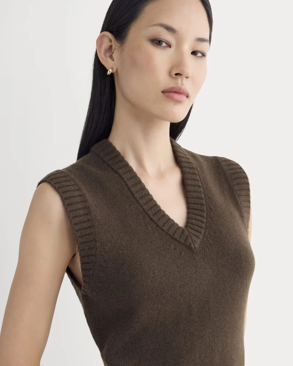 Sweater Mini Dress in Luxe Merino | Coffee Bean (3)