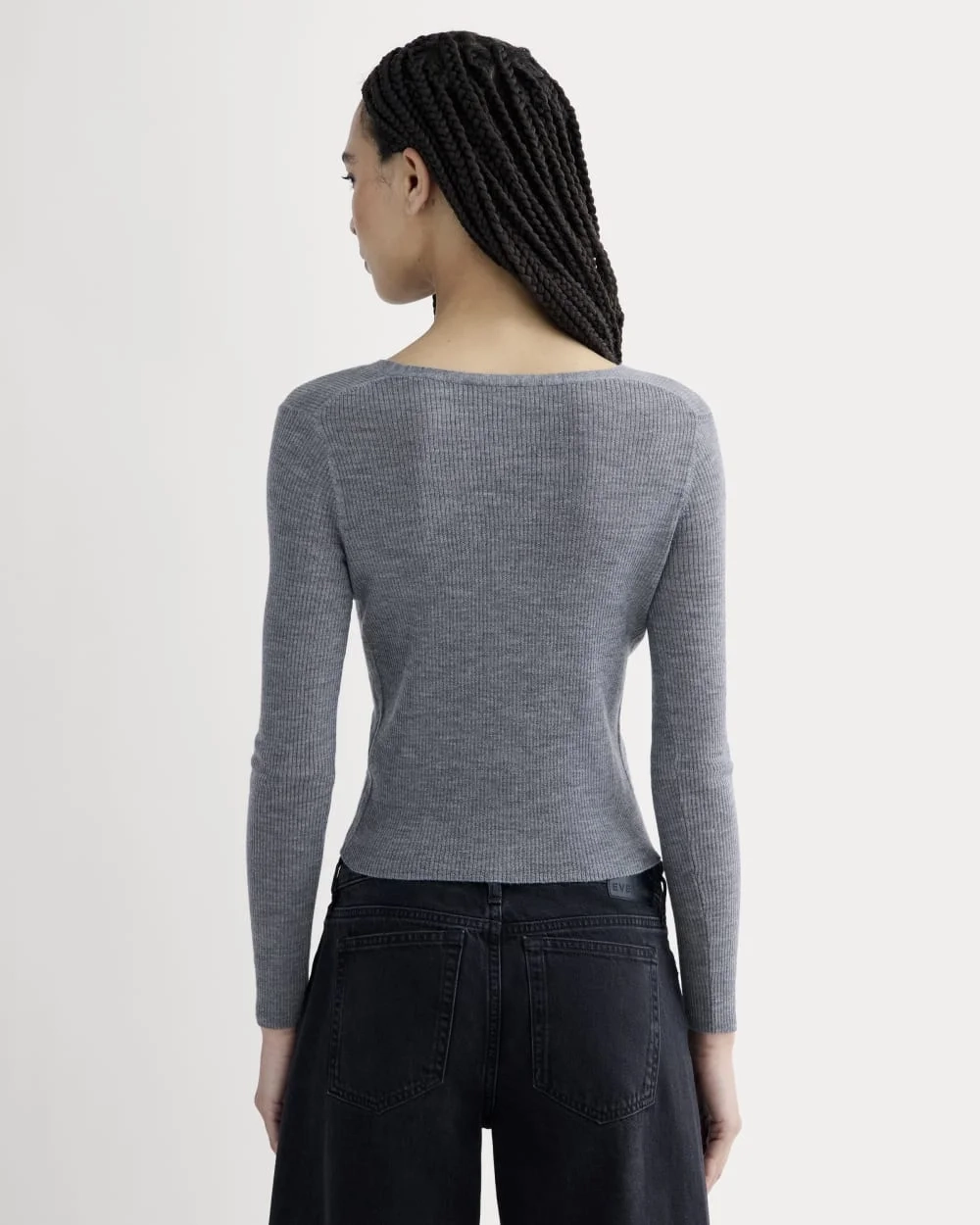 The Cardigan in Ultrasoft Merino | Heather Mid Grey (4)