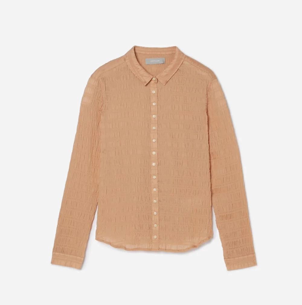 The Button Smock Top | Hazelnut