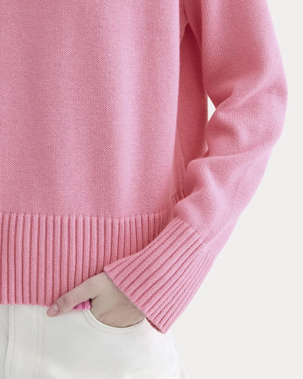 The Boxy Sweater in Everyday Cotton | Deep Pink (4)