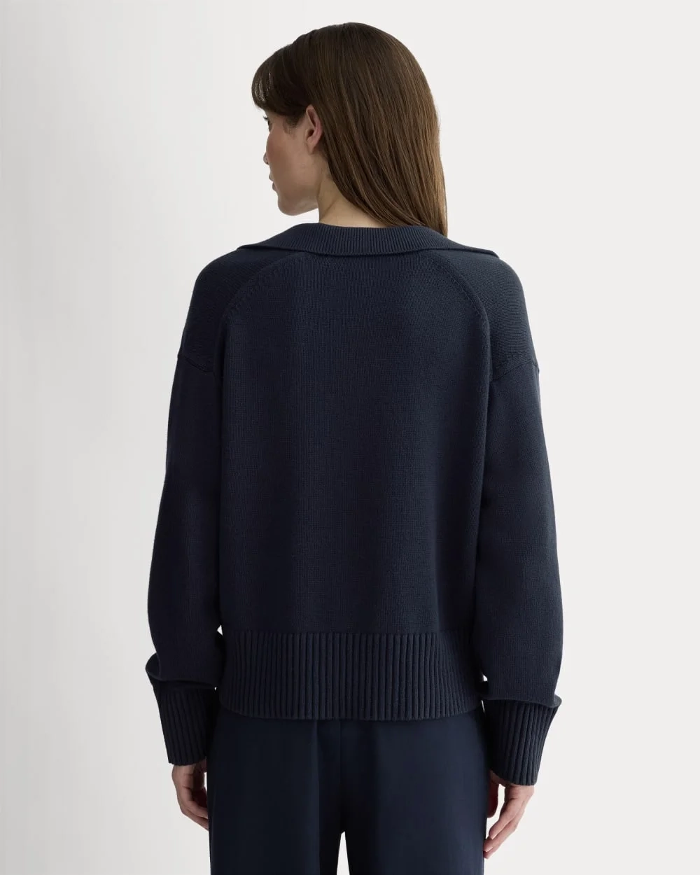 The Boxy Polo in Everyday Cotton | Navy (3)