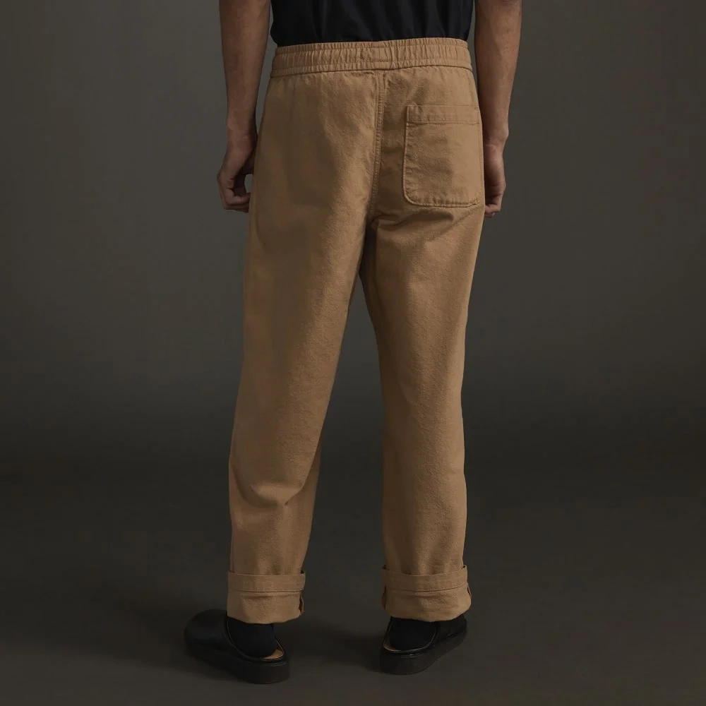 The Canvas Organic Cotton Drawstring Pant | Cappuccino (4)