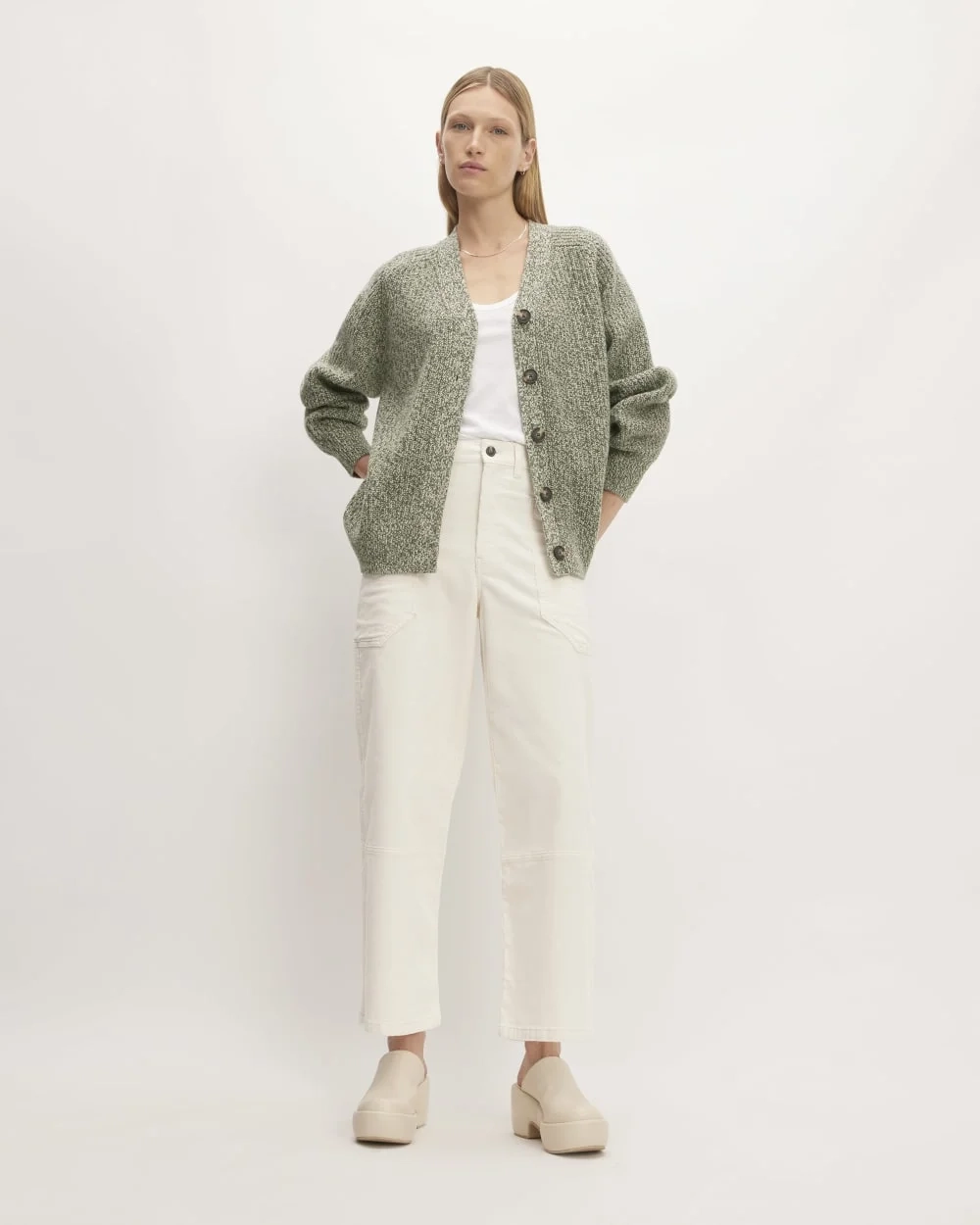 The Felted Merino Cardigan | Seafoam Green / Kambaba Twist (4)