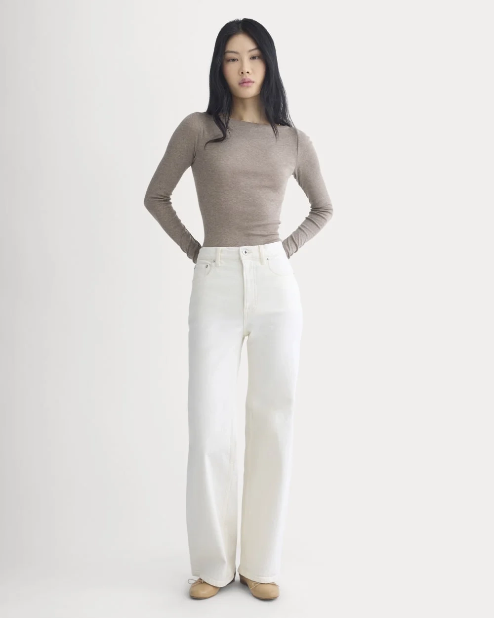 Tissue Boatneck Top | Heathered Chocolate Chip (3)