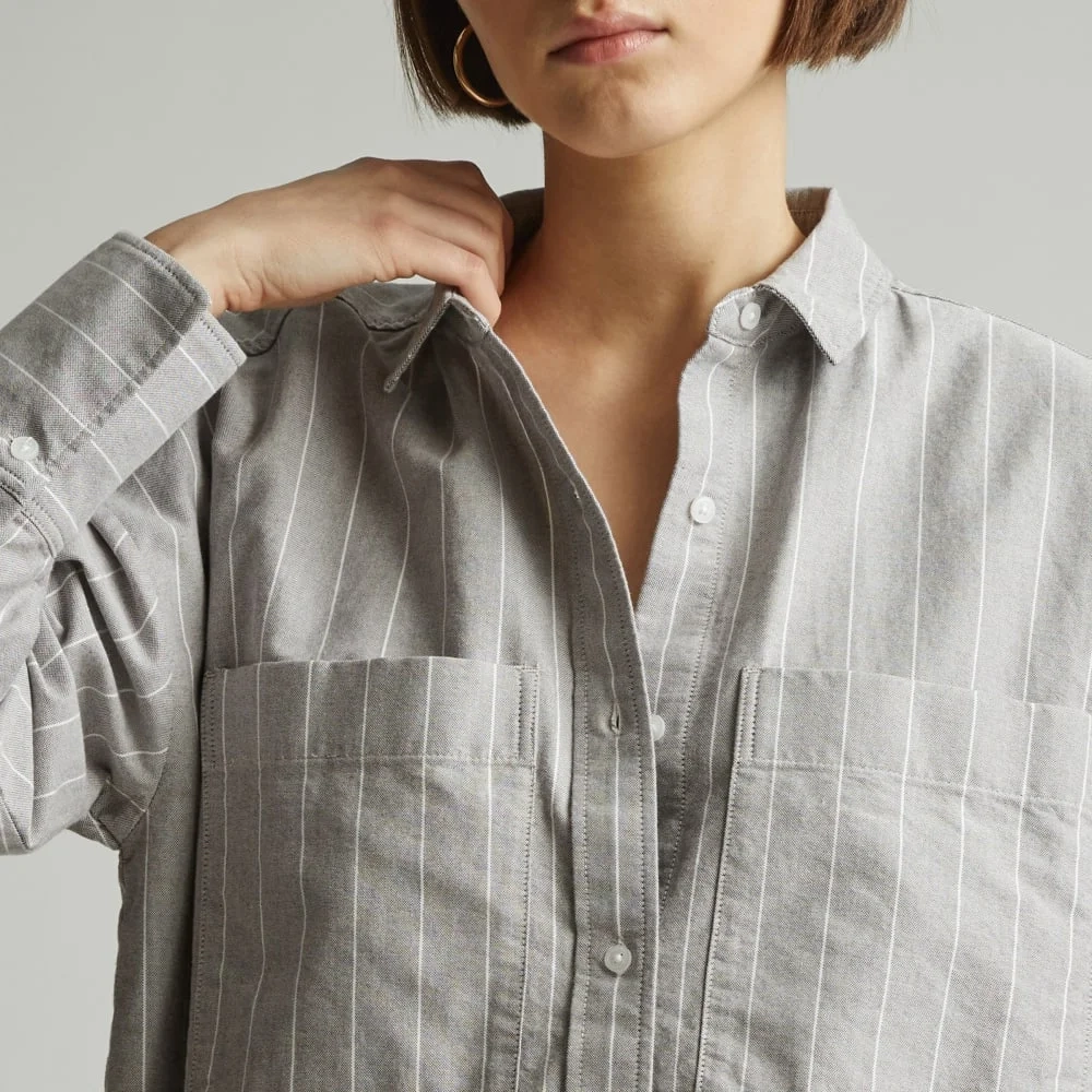 The Boxy Oxford | Chocolate Brown / White (2)