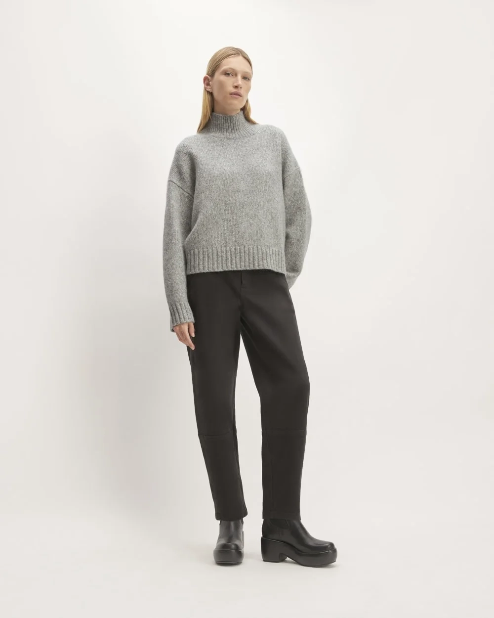 The Cloud Oversized Turtleneck | Heather Grey (3)