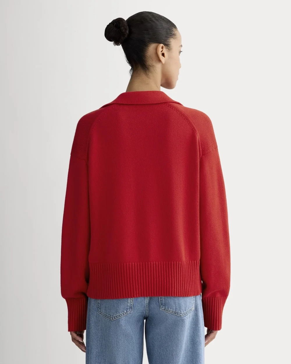 The Boxy Polo in Everyday Cotton | Classic Red (4)