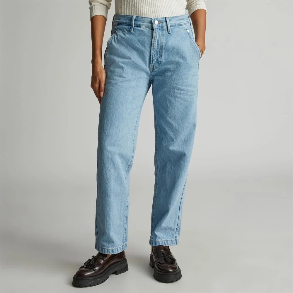 The Cinch Back Utility Jean | Sunkissed Blue