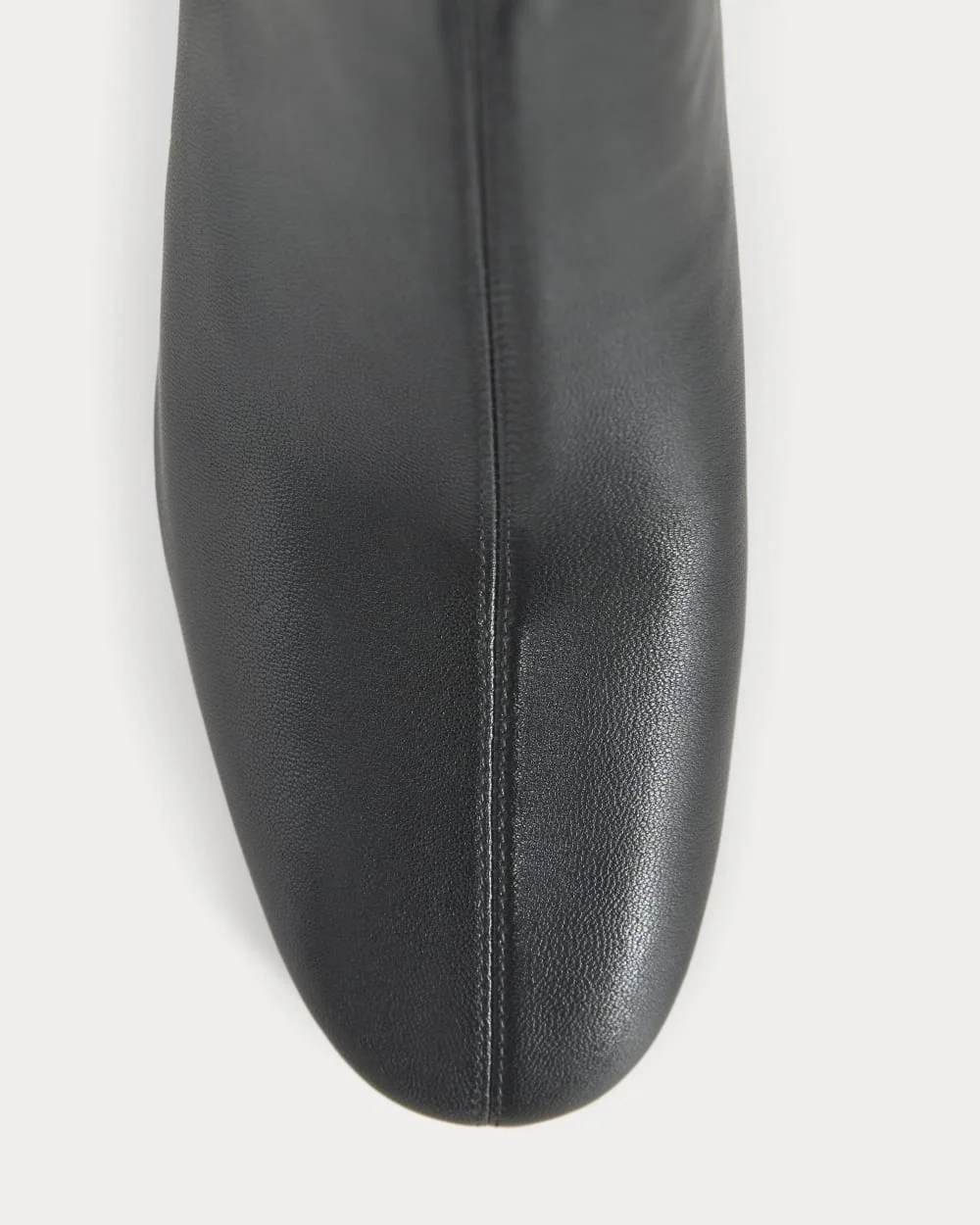 Leather Curved-Heel Boot | Black (2)
