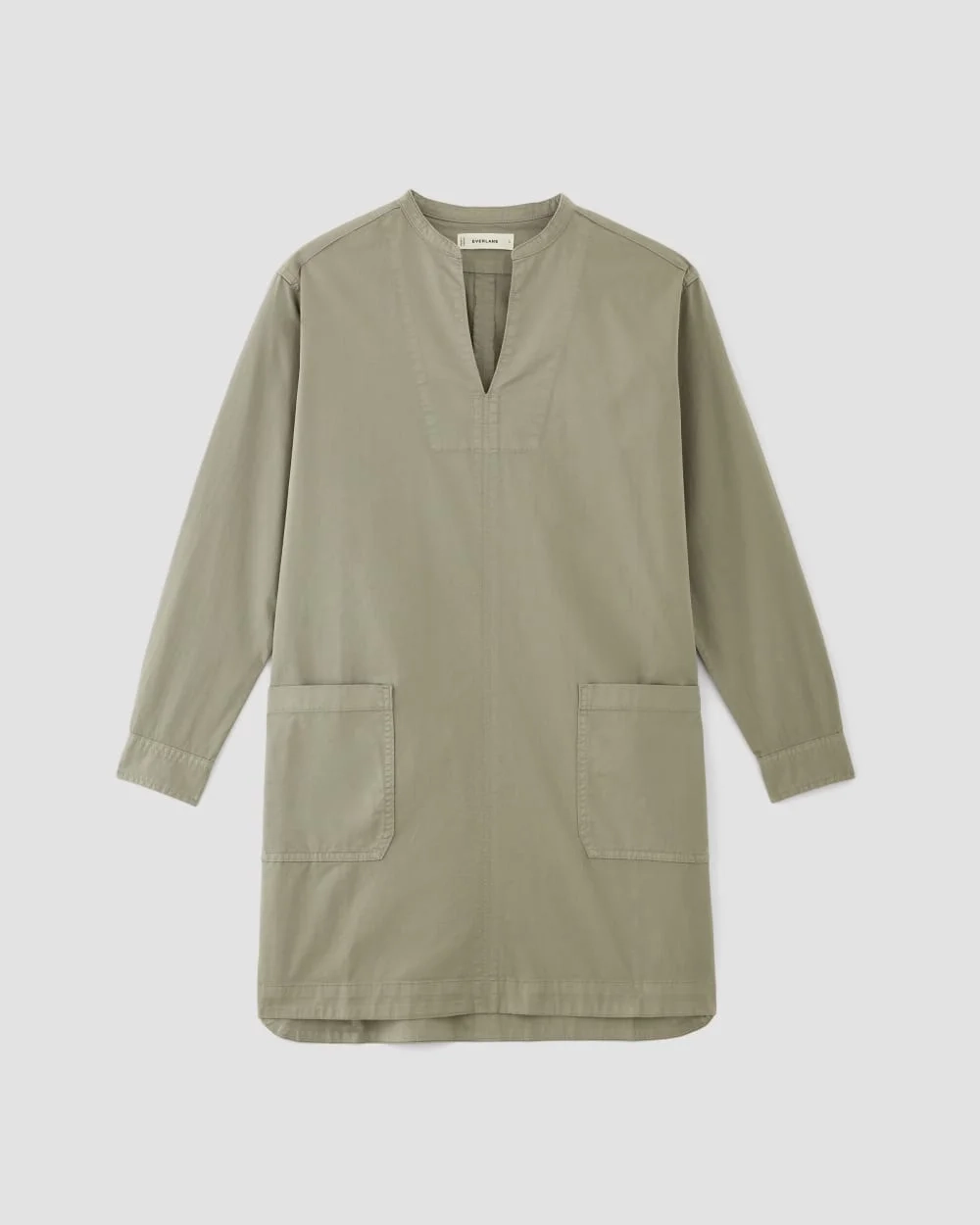 The Long-Sleeve Utility Mini Dress | Sage Green (2)