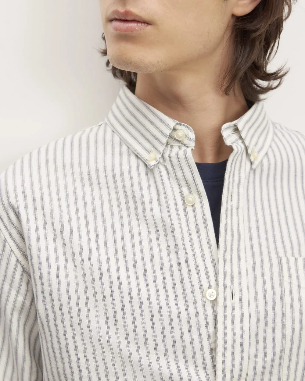 The Classic Oxford Shirt | Bone/Navy | Standard (2)