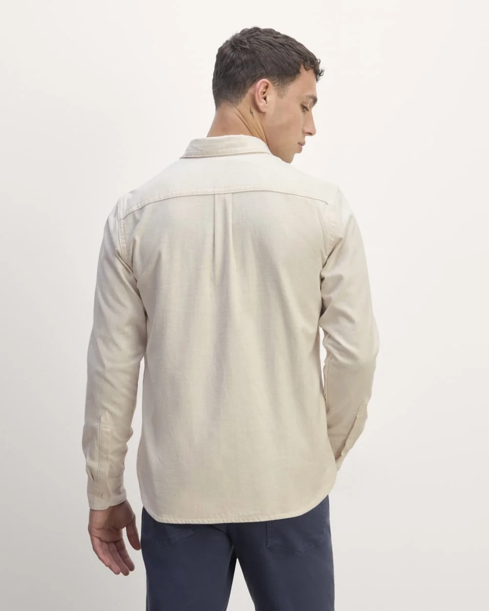 The Brushed Flannel Shirt | Heathered Oat (3)