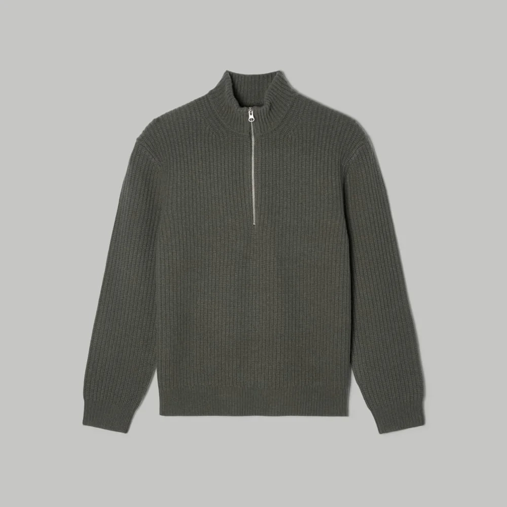 The Felted Merino Half-Zip Sweater | Kambaba (5)