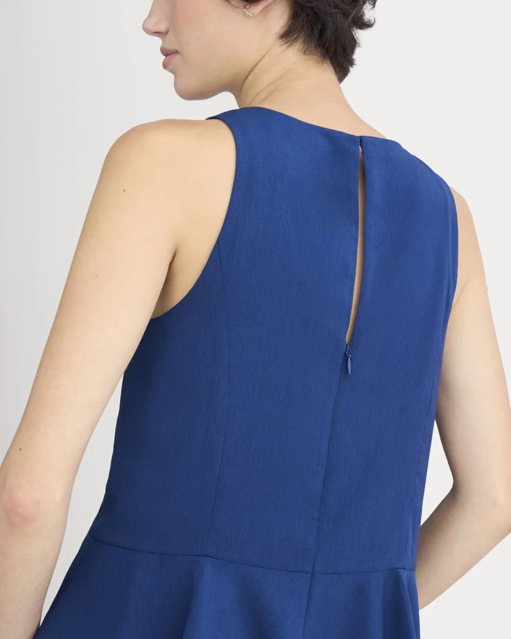 Sleeveless Peplum Top | Estate Blue (6)