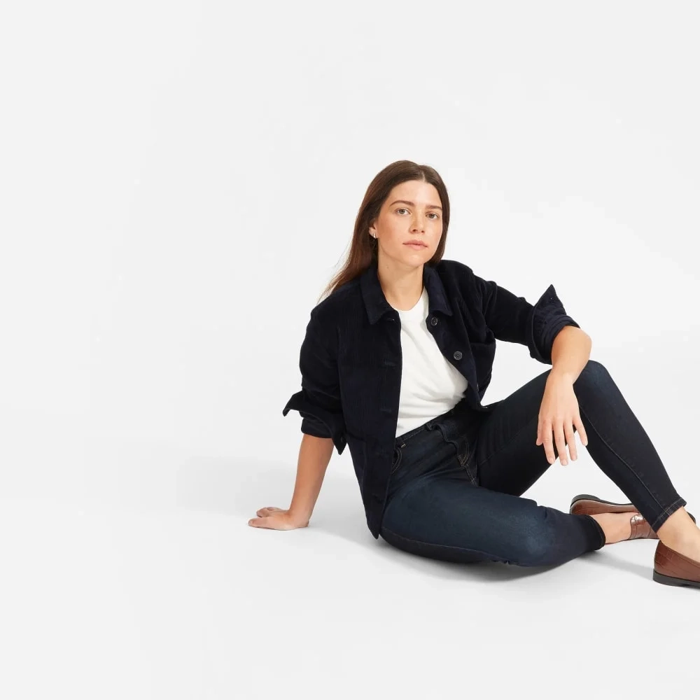 The Curvy Authentic Stretch High-Rise Skinny Jean | Dark Blue Wash | 28.5" Insea (7)