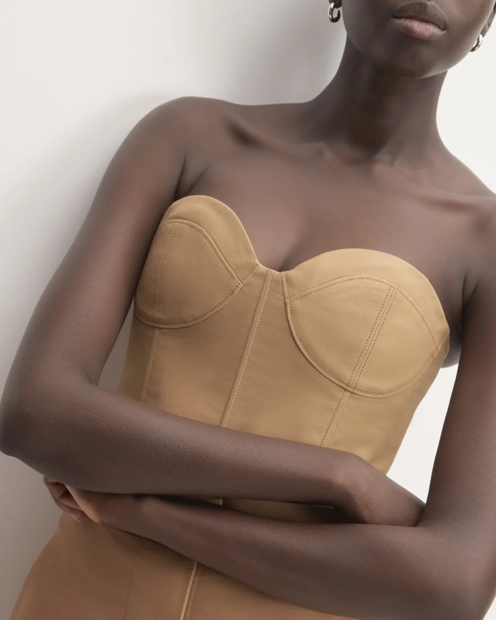 The Structured Cotton Bustier | Toasted Coconut (3)
