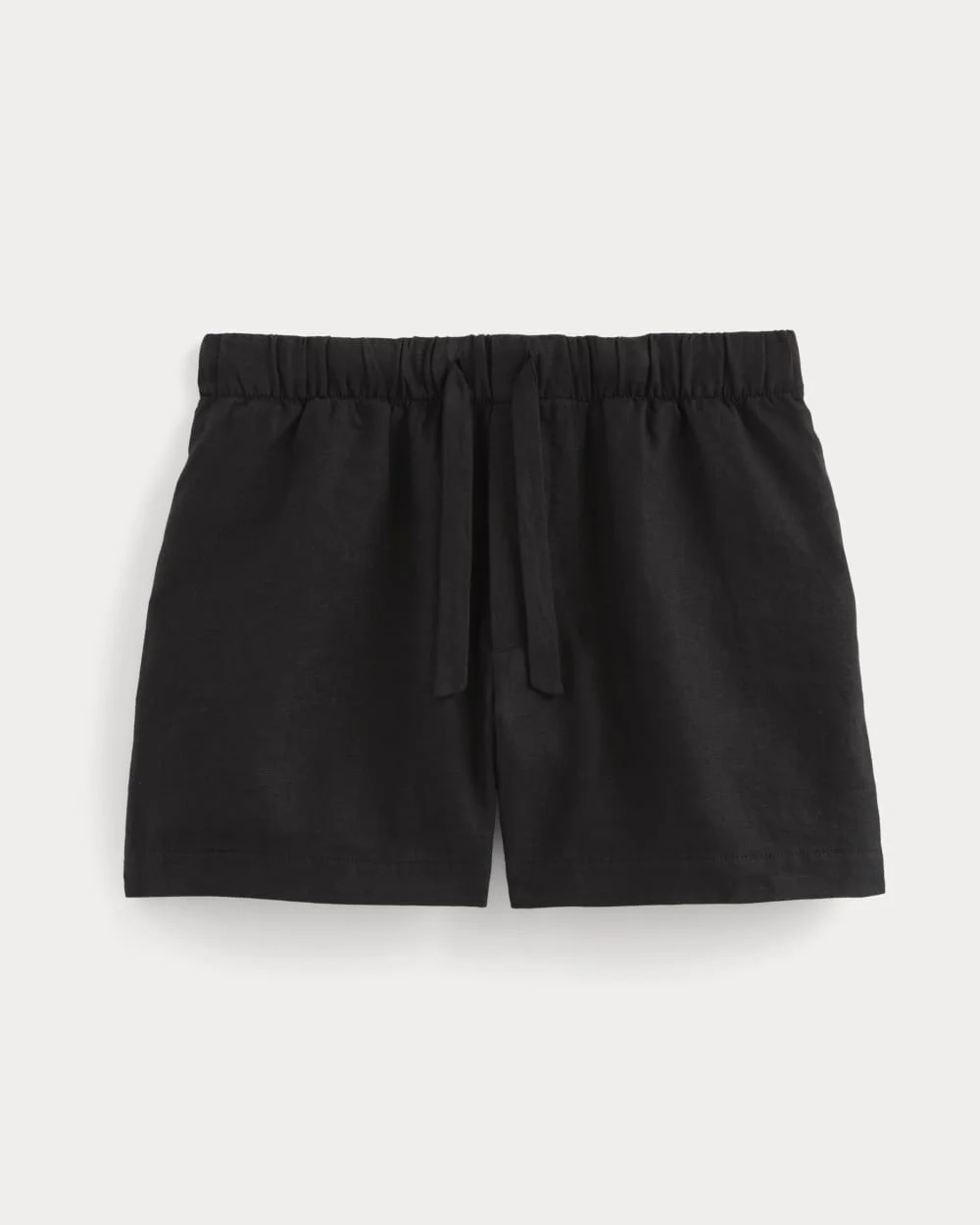The Drawstring Boxer Short in Linen | Black (5)