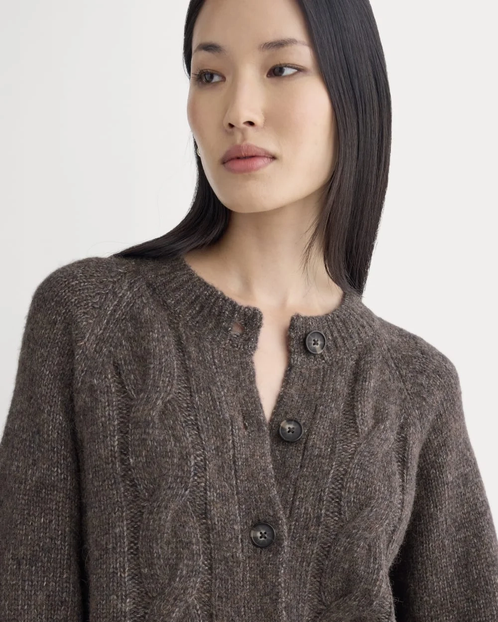 Cloud Cable Cardigan | Heathered Burgundy (6)