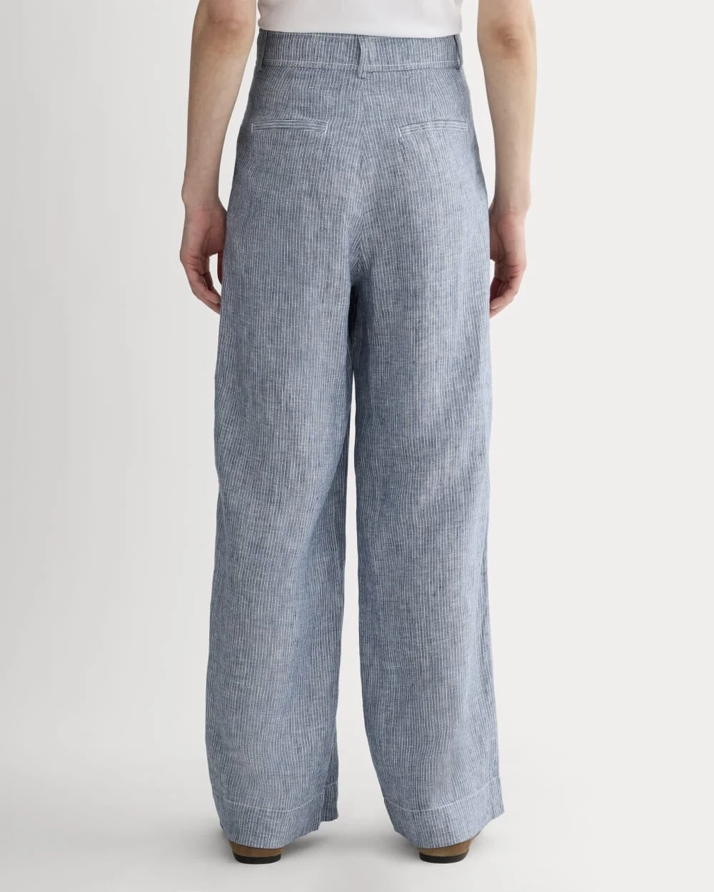 The Linen Way-High® Drape Pant  | White / Blue (3)