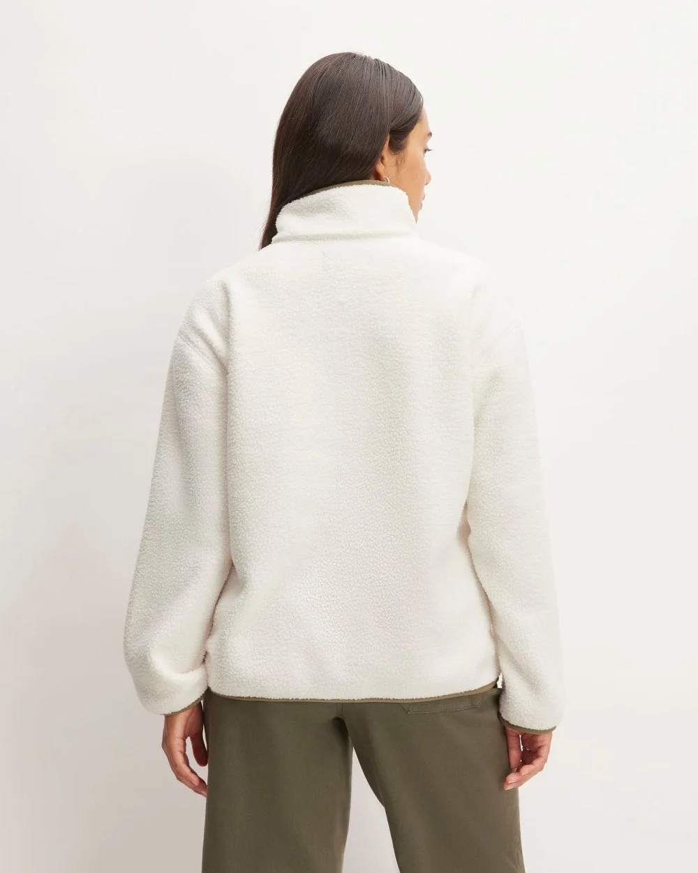 The ReNew Fleece Oversized Half-Zip | Bone (3)
