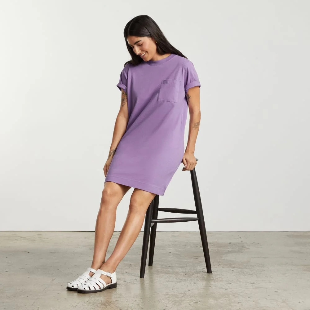 The Organic Cotton Weekend Tee Dress | Dark Orchid (3)