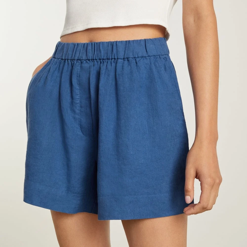 The Linen Boxer Short | Deep Blue (5)