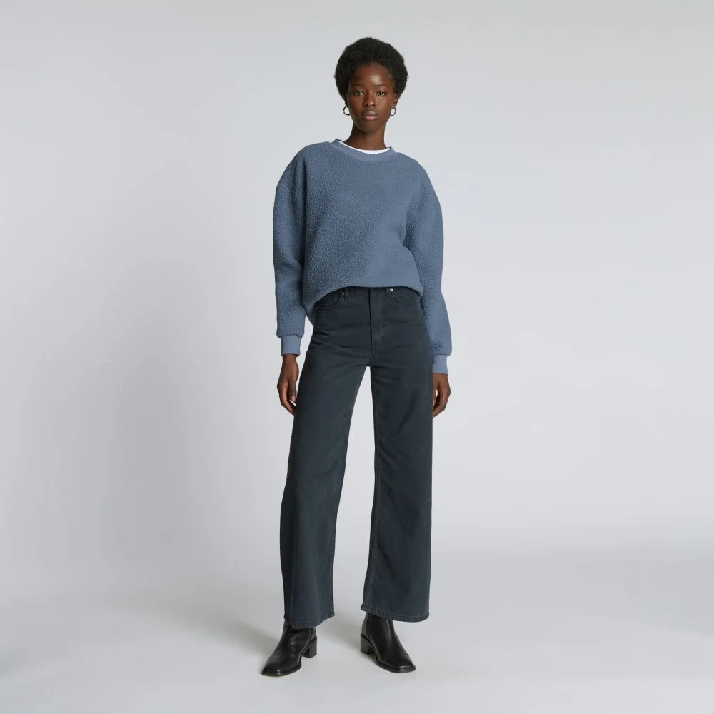 The ReNew Teddy Oversized Crew | Faded Blue (4)