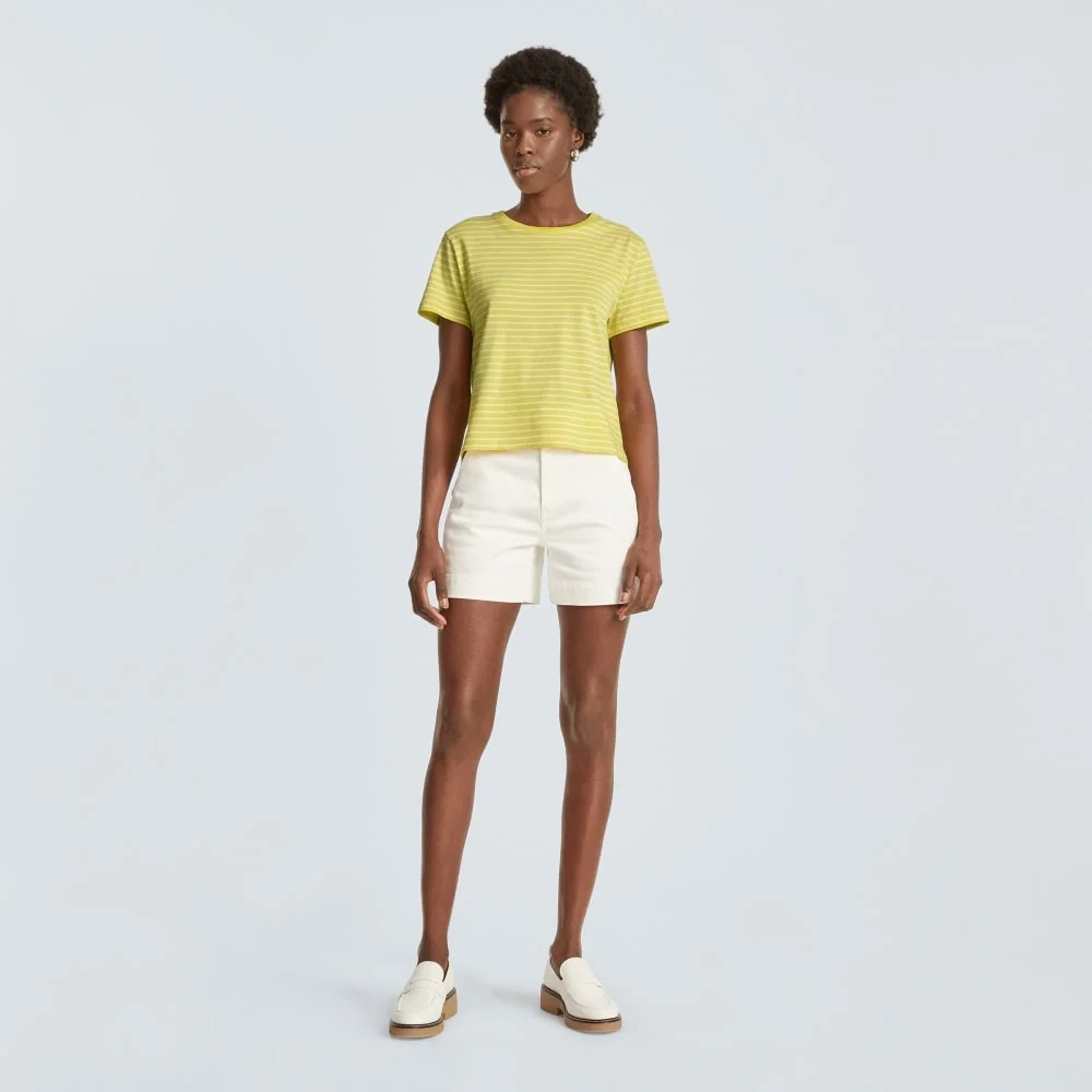 The Box-Cut Tee in Essential Cotton | Acacia / Tan | No Pocket (6)