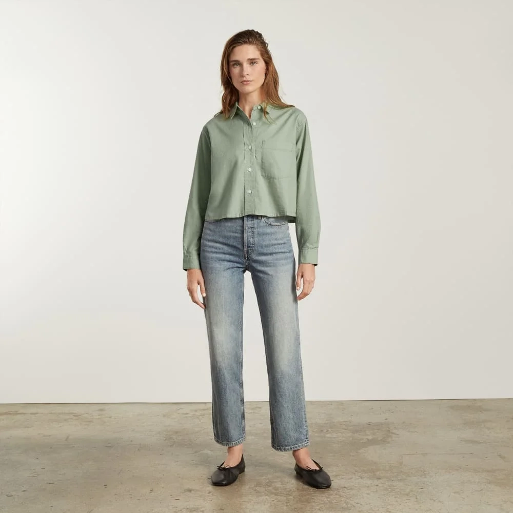 The Way-Short Shirt in Silky Cotton | Laurel (2)