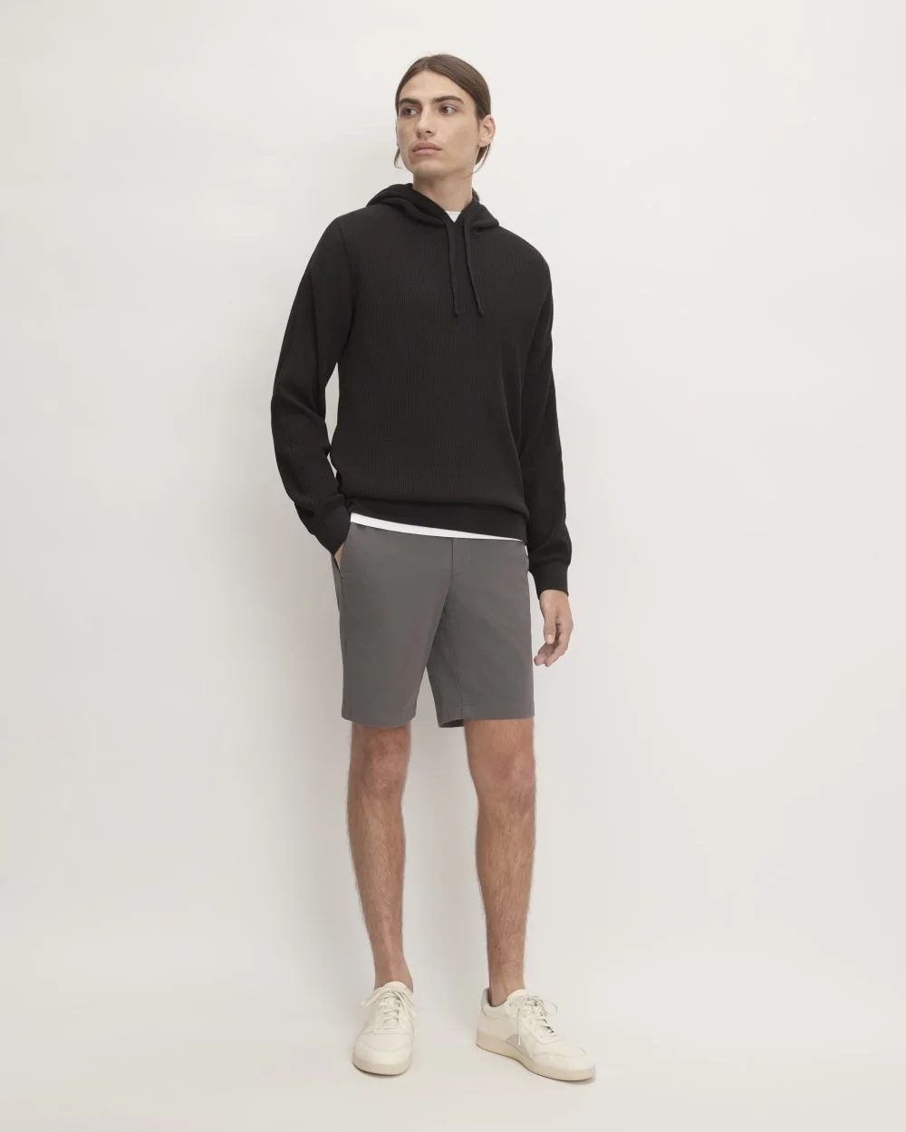 The Waffle-Knit Hoodie | Black (2)